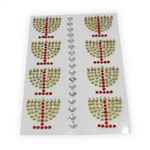 Chanukah Menorahs Glitter Gem Stickers