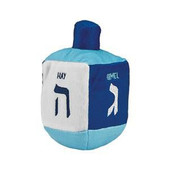 Plush Embroidered Musical Dreidel in Blue