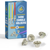 Mini Disposable aluminum holders for Chanukah Candles