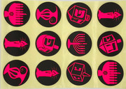 120 Fluorescent Hanukkah (Chanukah) Stickers