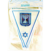 Israel Plastic Triangle Flags Chain - 10 Feet Long