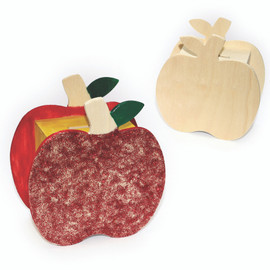Wooden Apple Tzedakah Box for Decoration