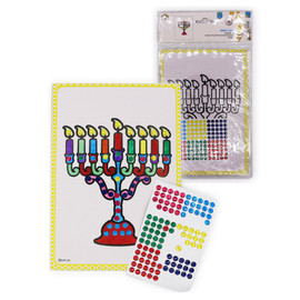 Menorah Sticker Dot & Coloring Activity