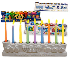 Plaster Menorah for painting