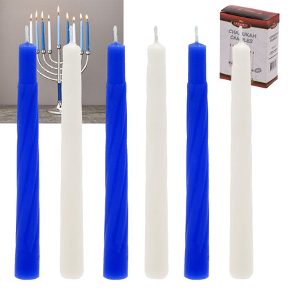 Blue & White Chanukah Candles (44 Candles)