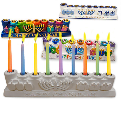 Plaster Menorah for painting