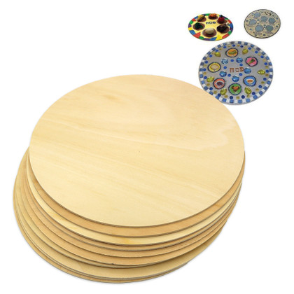 Medium Wooden Circle for Seder Plate Projects