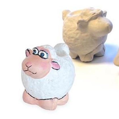 Large LAMB Ceramic Shamash Bases for Chanukah Menorah