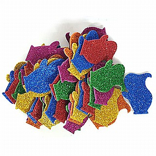 Glitter 24 Pitcher Foam Shapes Self Adhesive