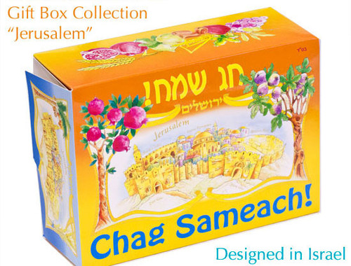 Medium Rectangle Shalach Manos Box "Jerusalem"