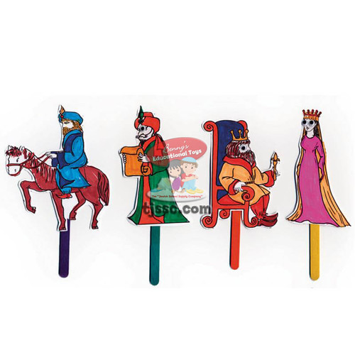 Purim Character Puppets + Wiggly Eyes & Craftsticks