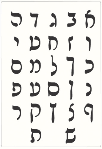 Aleph Bet (Hebrew Alphabet) Rashi Script Paper Jewish Classroom Poster