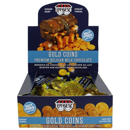 Cholov Yisroel -NUT-FREE Milk Chocolate Gelt Coins