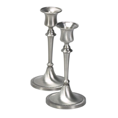 Pewter Candle Holders 6"
