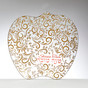 Rosh Hashanah Glass Apple Plate w/ Gold & Red Design