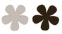 Gold back Gray Flower Cut-Outs (20)