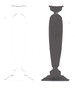 Gray and back White Candle holder  Cardboard Cut-Outs (20)