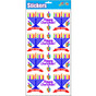 Chanukah Menorah Prismatic Stickers