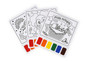 6 Purim "Dip & Paint" Sheets with 1 Paint Brush