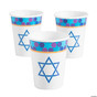 Blue Star of David Disposable Paper Cups