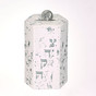 Hexagon Ceramic Tzedakah Box with Silver Accents