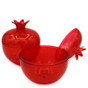 Rimon B'Dvash Translucent Plastic Red Pomegranate Container
