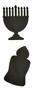 2 Piece Chanukah Scratch Art Shapes (Menorah & Candle)
