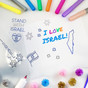 Stand With IsraelJewel Stickers - 2 Sheets