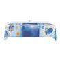 Izzy N' Dizzy 8 Person - Hanukkah Party Supplies, Holiday Chanukah Disposable Dinnerware Set with: 9" Paper Plates, 7" Cocktail Plates, Napkins, Tablecloth, and Cups - Blue