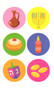 Large Chanukah Symbols Stickers 8 Sheets