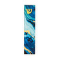 Dark Blue Marble Art Glass Mezuzah