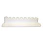 Kotel Plaster Menorah for painting UNPAINTED from FRONT