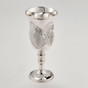 Grapes Design Silverplated Kiddush Cup