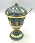 Karshi Jeweled Honey Dish, Floral Motif