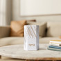 Hexagon Ceramic Tzedakah Box - Gold Accents