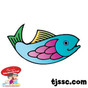Colorful Fish Card Stock Cut Outs
