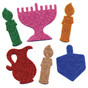 Hanukkah (Chanukah) Small Glitter Foam Shapes