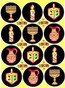 Neon Hanukkah (Chanukah) Stickers