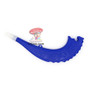 Plastic Toy Shofar in blue and white only - Other side printed in English