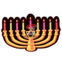 Fluorescent Glow Menorah Cut-Outs