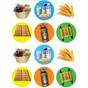 Shavuot Symbols Stickers - 120 in a pack