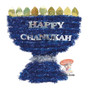 Menorah Shaped Tinsel Decoration. Hanukkah Decroation & Hanukkah Décor.