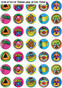 Purim Symbols Metallic Stickers 0.7", 280 Stickers