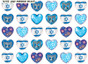 Heart Shaped Israeli independence Stickers