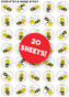 Small Honey Bees Stickers for Rosh HaShana 0.7" (700)