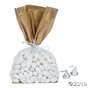 Gold Banded Cellophane Bags - Great for Chanukah