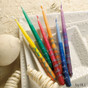 Premium Chanukah Candles - Striped Hand Decorated Rainbow