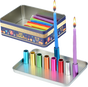 Magnetic Travel Menorah with Candles + Instructions