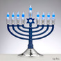 LED Premium Blue/Silver Electric Menorah