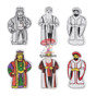 12 Sets of 6 Purim Megilah Characters Finger Puppets Craft Project